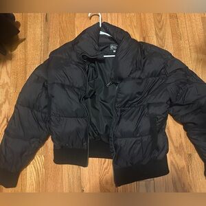 Borne primitive, black crop jacket women’s medium puffer style